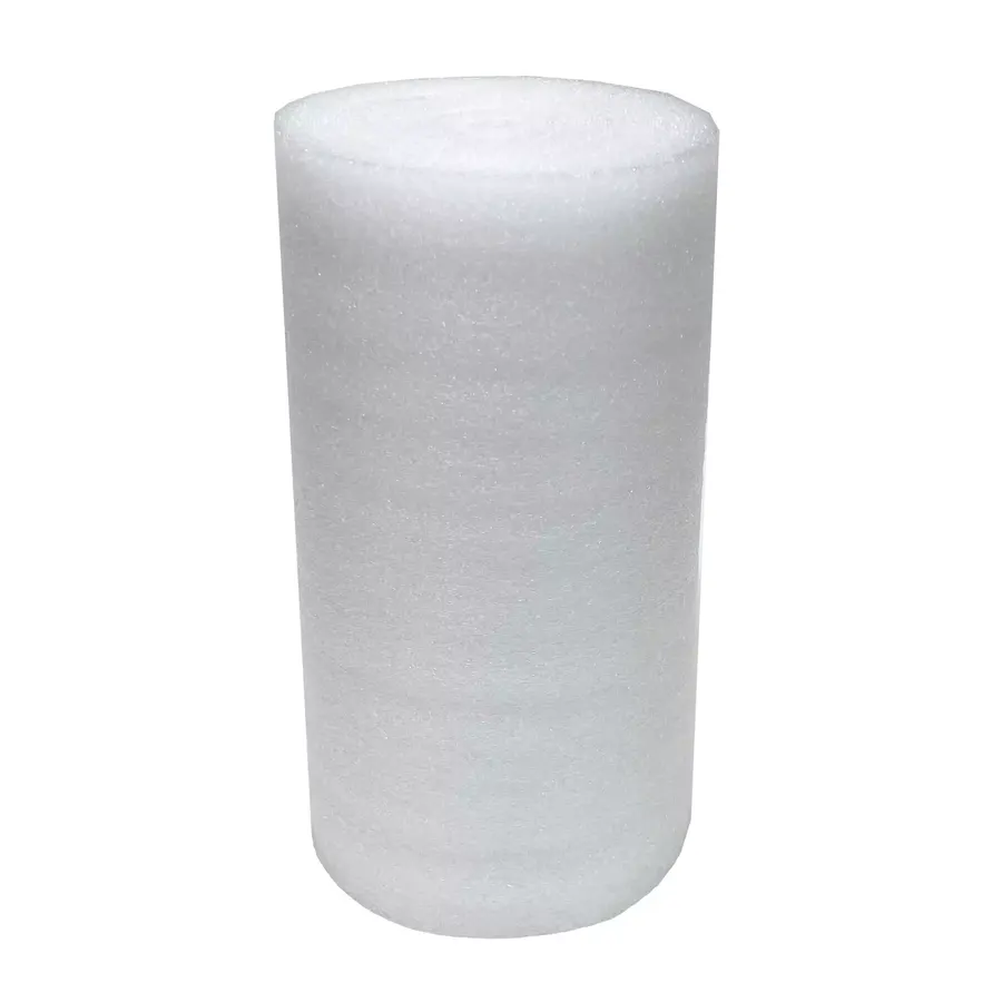 50-foot roll of white polyethylene foam wrap, 12 inches wide