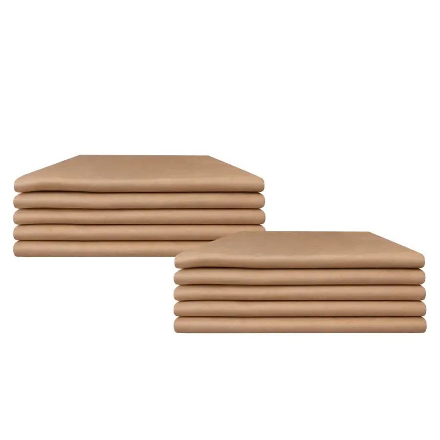 Stack of ten large brown paper furniture pads for moving