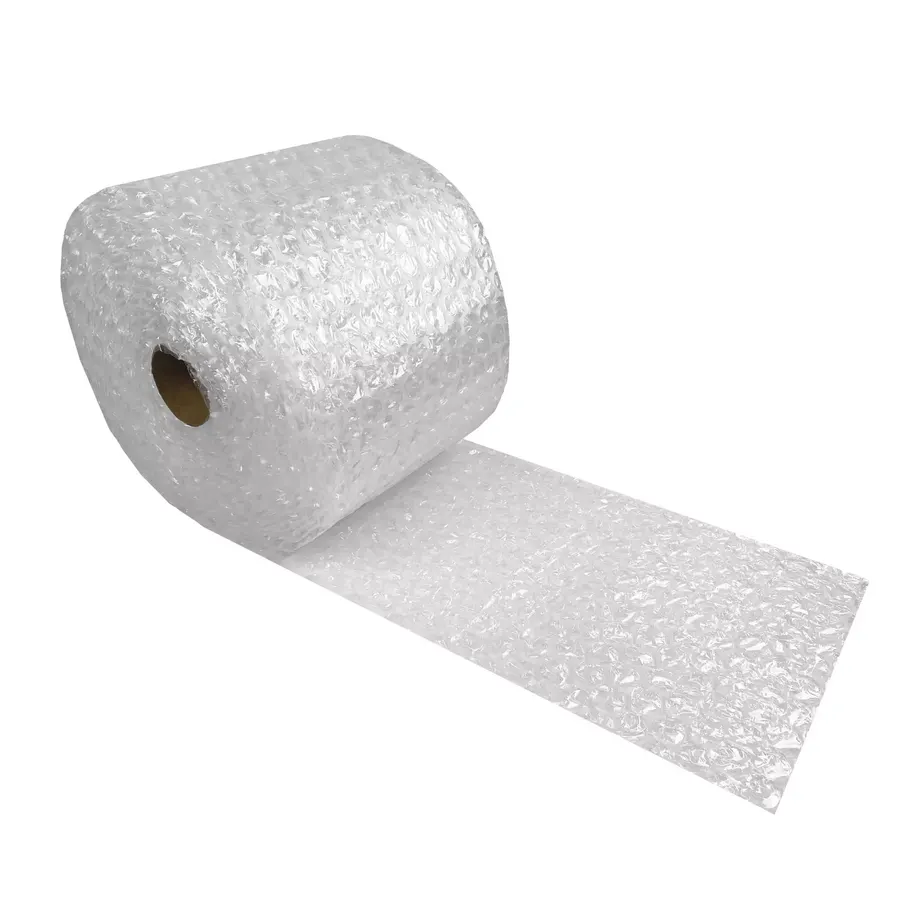 Small roll of clear medium-bubble cushioning wrap