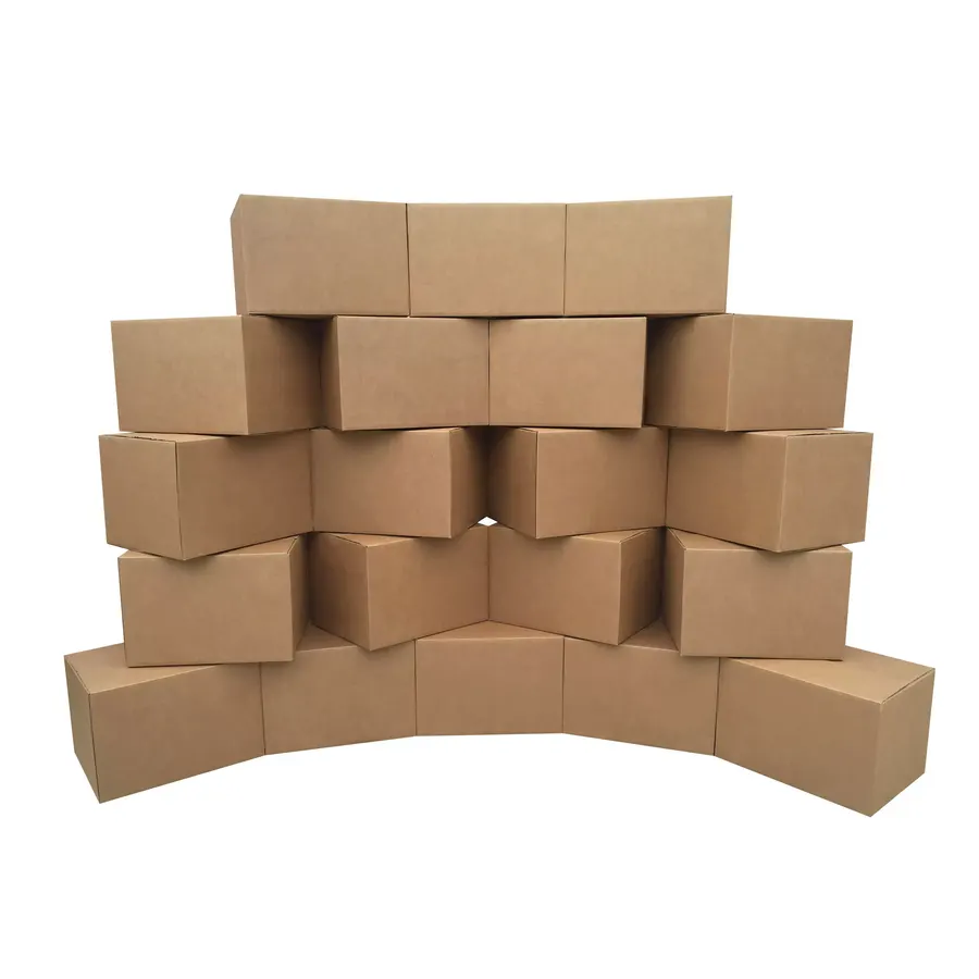 Fifteen kraft corrugated medium moving boxes, 18 by 14 by 12 inches