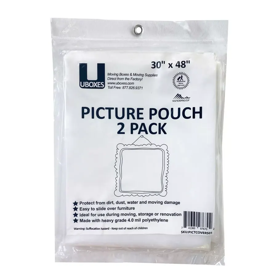 Clear polyethylene protective sleeves for framed pictures and artwork
