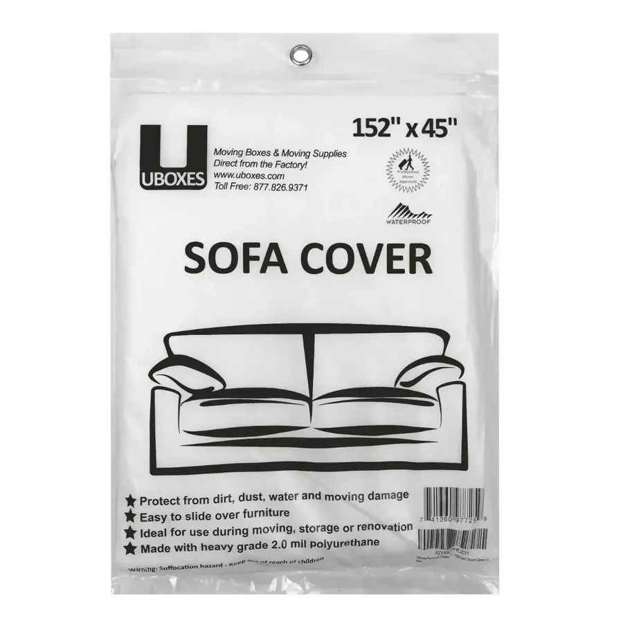 Bundle of 13 clear polyethylene sofa covers